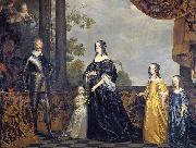 Gerard van Honthorst Frederick Henry, Prince of Orange, with His Wife Amalia van Solms and Their Three Youngest Daughters Spain oil painting artist